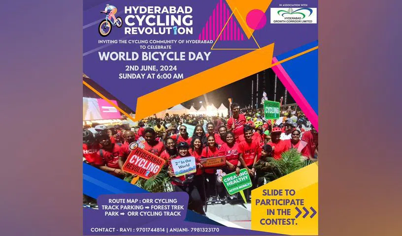 Hyderabad Gears Up for World Bicycle Day 2024 with Vibrant Community Event