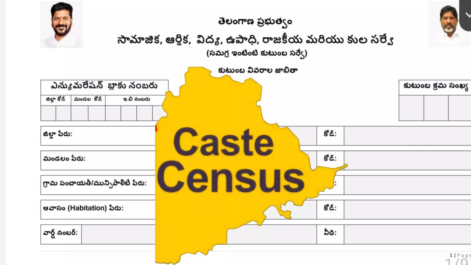 Stage Set for Telangana’s Caste Census Launch: A Deep Dive into Survey Questions and Socio-Political Implications